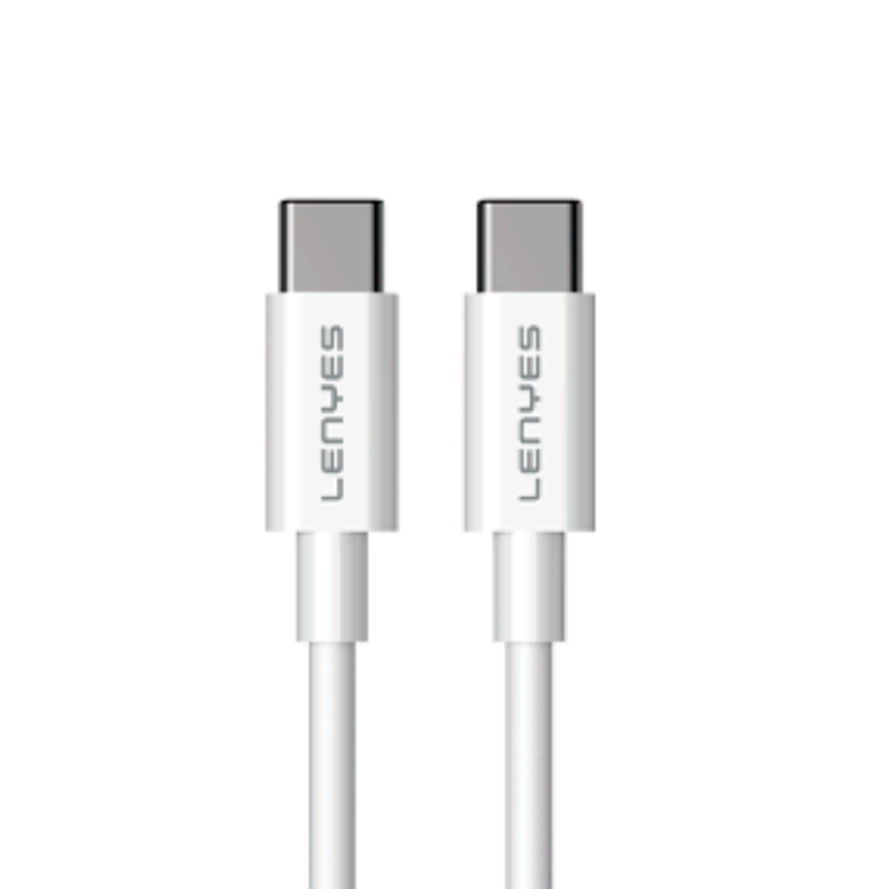 Cargador Lenyes Lch83 Gan Dual 65w + Cable Tipo C Blanco - Imagen 3