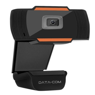 Webcam Usb Vga 480P 30 Fps Con Micrófono Datacom Negro